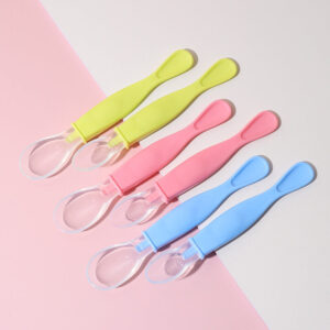 Full Silicone Baby Feeding Spoon