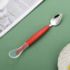 2 in 1 Baby Feeding Spoon with Fruit Cutter | Safe Training Spoon for Babies - Image 2