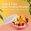 Baby Suction Feeding Bowl with Spoon & Lid – BPA Free Strong Grip Bowl - Image 2