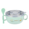 Stainless Steel Baby Feeding Bowl With Lid And Spoon | Double Handle Design - Image 5