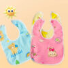 Baby Cotton Feeding Bib – Soft & Waterproof Baby Bib (Random Design) - Image 3