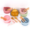 Silicone Baby Feeding Bowl Set with Spoon & Fork – Baby Bowl Set - Image 3