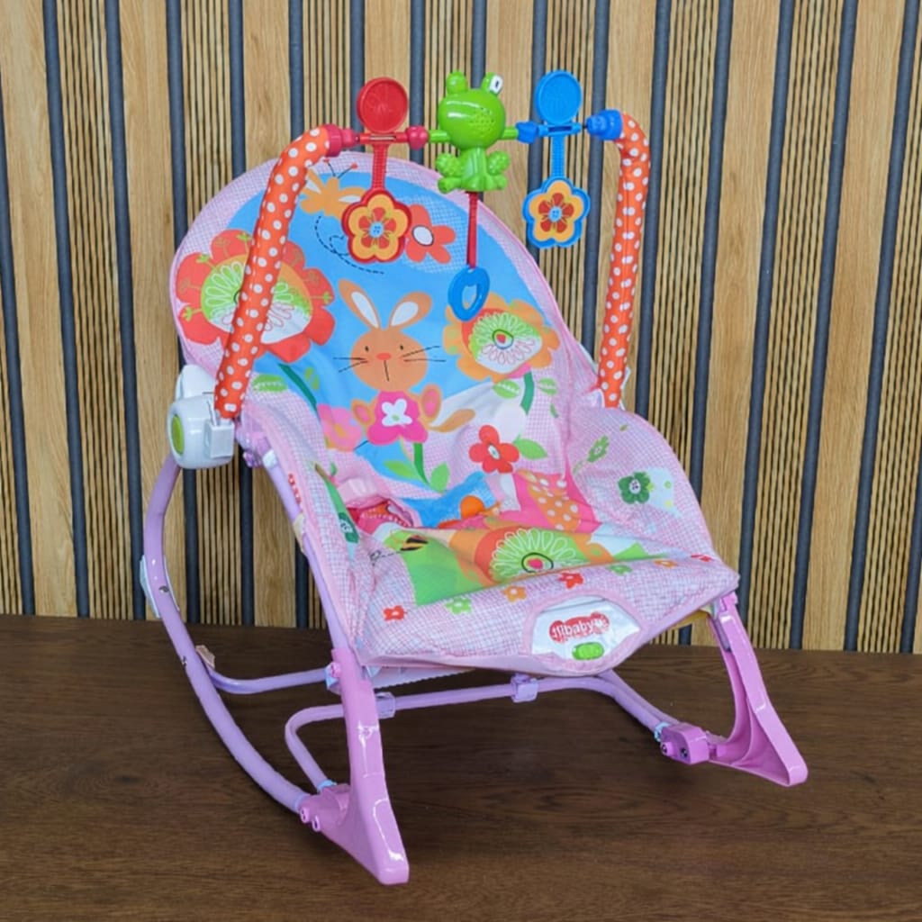 TiBaby Rocking Chair with Musical Toy & Vibration | Comfortable Infant Bouncer Seat with Hanging Toys - Image 5